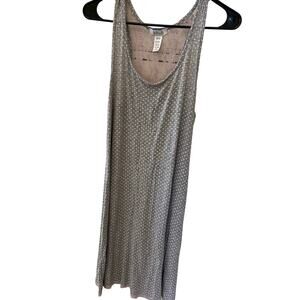 LALA Sleepwear Women's Gray and PInk Sleeveless Pajama Shirt Size Medium Preppy